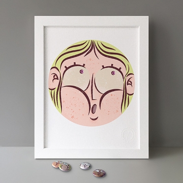 Squeezed Cheeks Up print