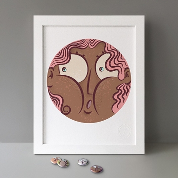 Squeezed Cheeks Sideways print