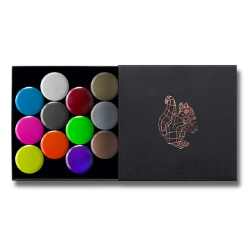 Gift Box: 12 button badges (Spots of Colour)