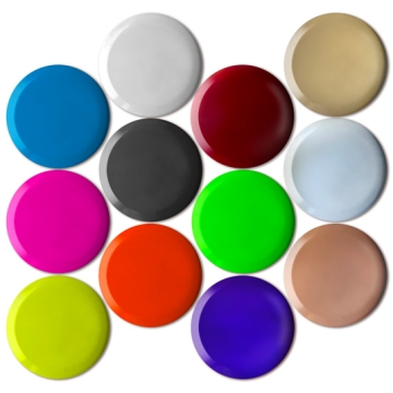Gift Box: 12 button badges (Spots of Colour)