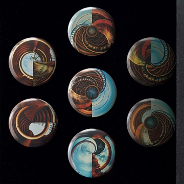 Gift Box: 7 button badges (360 Pano Sphere Bridges)