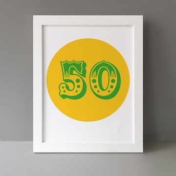 50: Milestone Birthday print