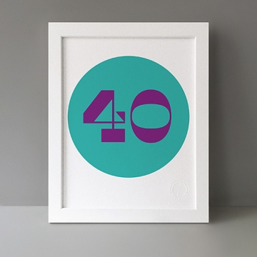 40: Milestone Birthday print