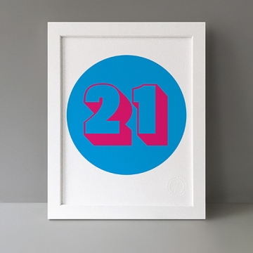 21: Milestone Birthday print
