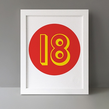 18: Milestone Birthday print