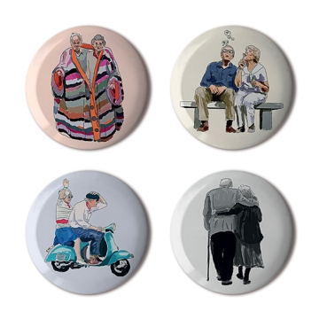 Gift Box: 4 button badges (Together)