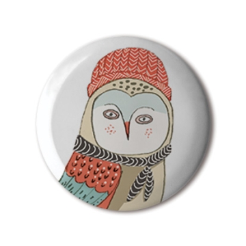 Gift Box: 4 button badges (Owls)