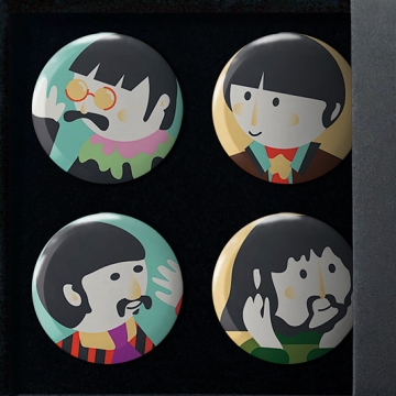 Gift Box: 4 button badges (Fab 4)