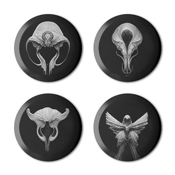 Gift Box: 4 button badges (Uterus AI)