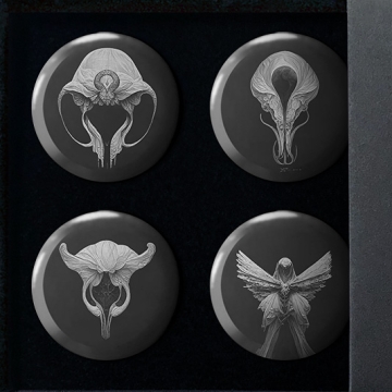 Gift Box: 4 button badges (Uterus AI)