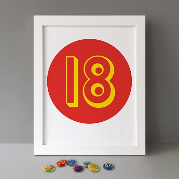 18: Milestone Birthday print