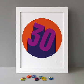 30: Milestone Birthday print