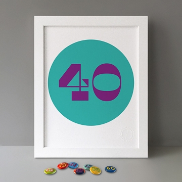 40: Milestone Birthday print