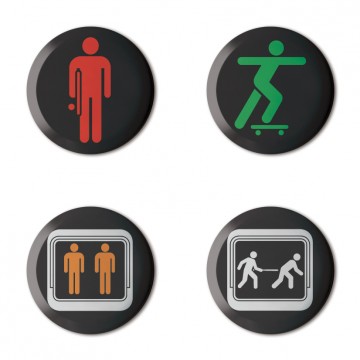 Gift Box: 4 button badges (Graphic Traffic)