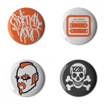 Gift Box: 4 button badges (Graffiti)