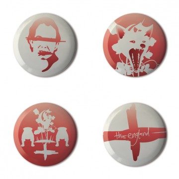 Gift Box: 4 button badges (England)