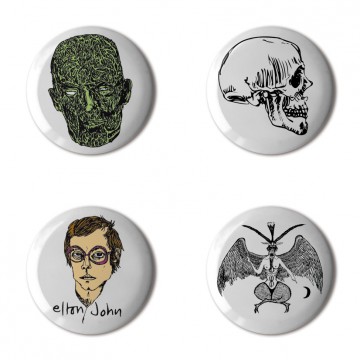 Gift Box: 4 button badges (Morbid)