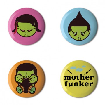 Gift Box: 4 button badges (Sampal Kids)