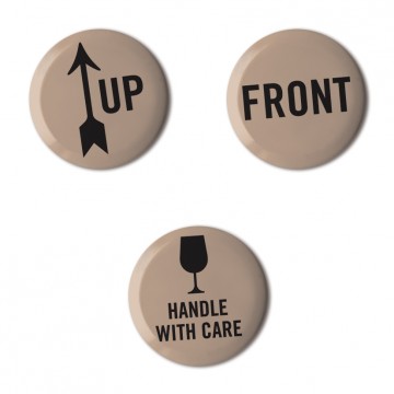 Gift Box: 3 button badges (Carton Signs)