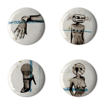 Gift Box: 4 button badges (High Heels)