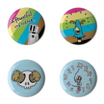 Gift Box: 4 button badges (Powerful)