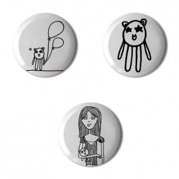 Gift Box: 3 button badges (Kichi)