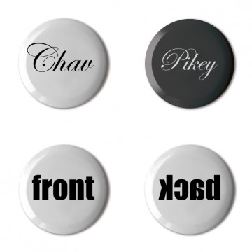 Gift Box: 4 button badges (Chav or Pikey)