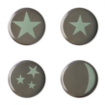 Gift Box: 4 button badges (Cosmic Night Glow)