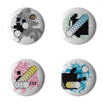 Gift Box: 4 button badges (Porcella)