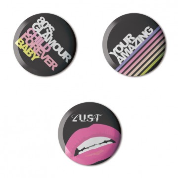 Gift Box: 3 button badges (Lust)