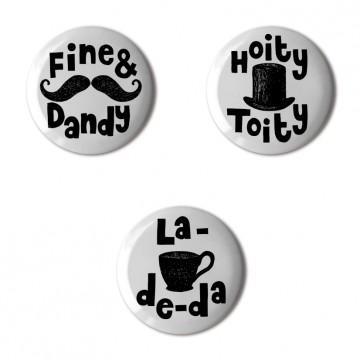 Gift Box: 3 button badges (Posh Mix)