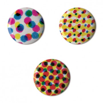 Gift Box: 3 button badges (Dots)
