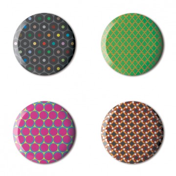 Gift Box: 4 button badges (Patterns)