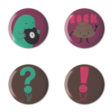 Gift Box: 4 button badges (Juju's Mix)