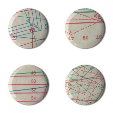 Gift Box: 4 button badges (Cutting Patterns)