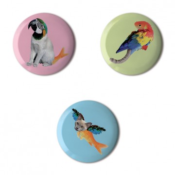 Gift Box: 3 button badges (Creepy Pets)