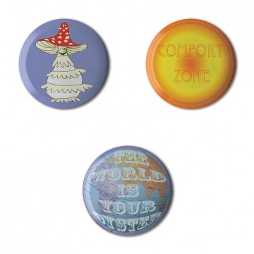Gift Box: 3 button badges (Madeleine Mix)