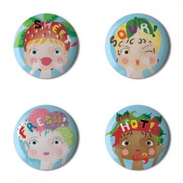 Gift Box: 4 button badges (Tasty)