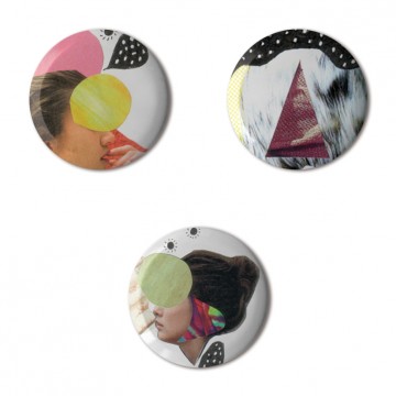 Gift Box: 3 button badges (Collages)