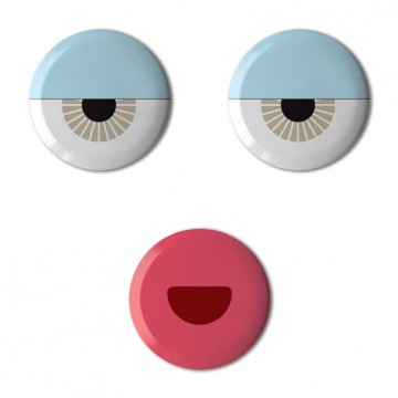 Gift Box: 3 button badges (DIY Face Kit)