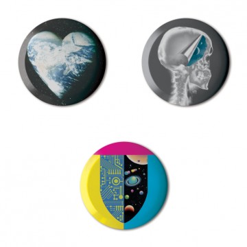 Gift Box: 3 button badges (Mervyn Mix)