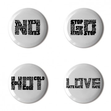 Gift Box: 4 button badges (Opposites)