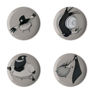 Gift Box: 4 button badges (Daily Monsters)