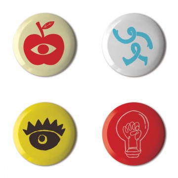 Gift Box: 4 button badges (Thom Mix)
