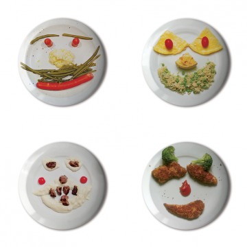 Gift Box: 4 button badges (Food Faces)