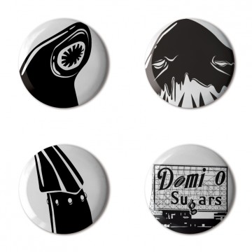 Gift Box: 4 button badges (Sugar Monsters)