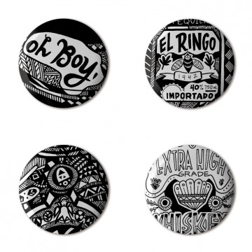 Gift Box: 4 button badges (Spirits)