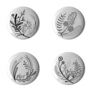 Gift Box: 4 button badges (Plants)