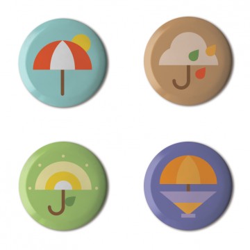 Gift Box: 4 button badges (Umbreather)