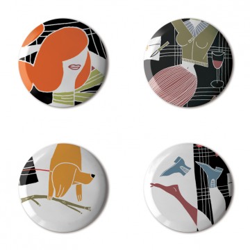 Gift Box: 4 button badges (Picnic)